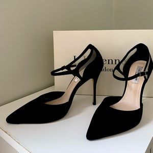 LK Bennett Evangelia black suede pointed toe pump